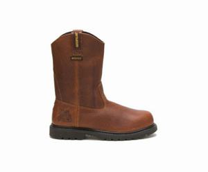 Caterpillar Edgework Pull On Waterproof Steel Toe Sikkerhedsstøvler Herre Brune | 849021-PKY