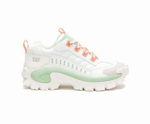 Caterpillar Intruder Sneakers Dame Hvide / Grøn | 675920-LZA