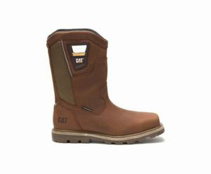 Caterpillar Stillwell Waterproof Steel Toe Sikkerhedsstøvler Herre Brune | 620145-QNU