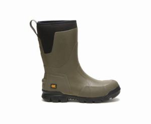 Caterpillar Stormers 11" Steel Toe Arbejdsstøvler Herre Olivengrøn | 438971-MOP