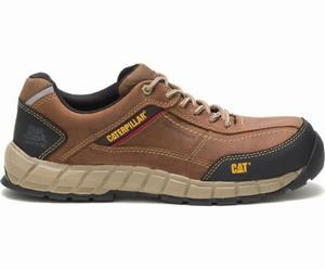 Caterpillar Streamline Læder Composite Toe Arbejdssko Herre Brune | 561724-NGA