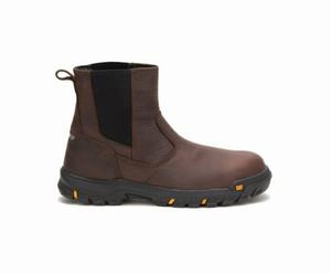 Caterpillar Wheelbase Steel Toe Sikkerhedsstøvler Herre Brune | 431798-LVP